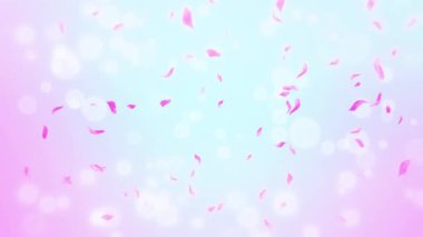 İlmek Pembe Gül Yaprakları Şelalesi Şelalesi İlkbaharda kiraz çiçeği, doğa