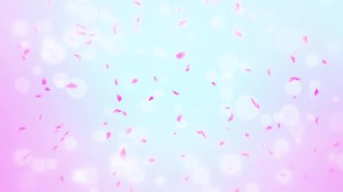 İlmek Pembe Gül Yaprakları Şelalesi Şelalesi İlkbaharda kiraz çiçeği, doğa