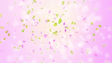 Bahar kiraz çiçeği yaprakları ve yaprakları, doğa gradyan tasarım elementi