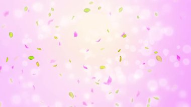 Bahar kiraz çiçeği yaprakları ve yaprakları, doğa gradyan tasarım elementi