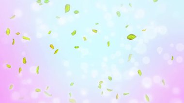 Bahar döngüsü arkaplanı, yeşil yapraklı 4K bahar arkaplanı ve bokeh