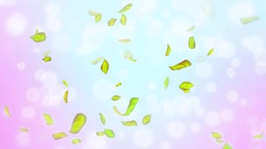 Bahar döngüsü arkaplanı, yeşil yapraklı 4K bahar arkaplanı ve bokeh