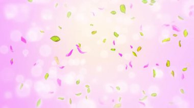 Bahar kiraz çiçeği yaprakları ve yaprakları, doğa gradyan tasarım elementi