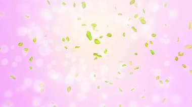 Bahar döngüsü arkaplanı, yeşil yapraklı 4K bahar arkaplanı ve bokeh