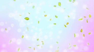 Bahar döngüsü arkaplanı, yeşil yapraklı 4K bahar arkaplanı ve bokeh