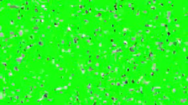 Yeşil Ekran 'a düşen Gümüş Konfetileri