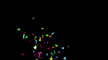 Konfeti patlaması Siyah, Yeşil Ekran ve Matte Kanalı 'nda