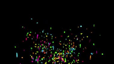 Konfeti patlaması Siyah, Yeşil Ekran ve Matte Kanalı 'nda