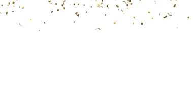 Alfa Kanalı 'na düşen parlak altın konfeti. Uçan Noel süsleri. 