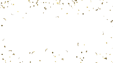 Alfa Kanalı 'na düşen parlak altın konfeti. Uçan Noel süsleri. 