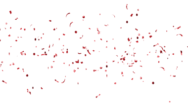 Alfa Kanalı 'na düşen lüks kırmızı konfeti.