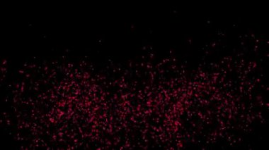 Matte Channel ile siyah, mavi ekranda kırmızı konfeti patlaması