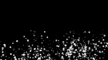 Siyah, Mavi Ekran ve Matte Kanalı ile Gümüş Konfeti Patlamaları