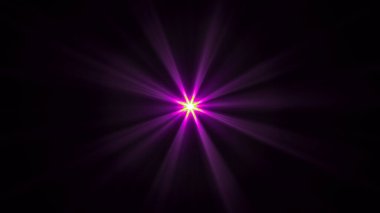 Lens fişeklerinin ışık etkisi. Mor parlak ışıklar yıldız patlaması efektleri 