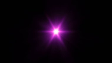 Mor güneş ışığı, bulanık bir şekilde holografik parlaklık efekti oluşturur. Parlayan ışık huzmesi.