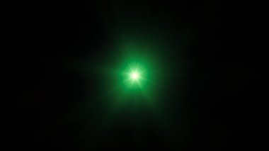Yeşil ışık parlatıcı lens parlaması