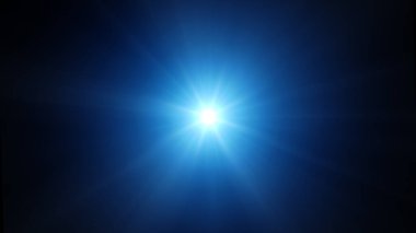 Siyah arka planda optik patlamalar, güneş parlıyor, yüksek çözünürlük