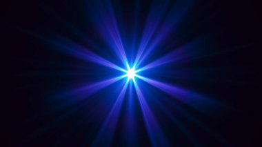 Işınla parlayan güneş. Ön güneş patlaması lensleri. Parlak Yıldız. Parlayan ışık 