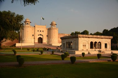 the beautiful castle of the ancient palace of Lahore, Pakistan