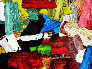 The texture of chaotic strokes, spots of paint abstract background for design.