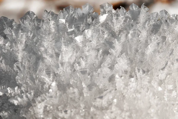 Makroaufnahme Faszinierender Eiskristalle — Stockfoto