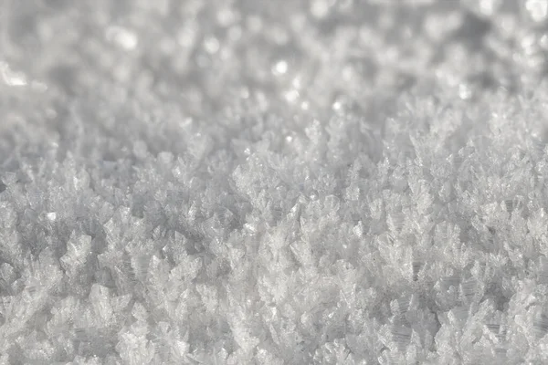 Büyüleyici Buz Kristallerinin Makro Görüntüsü — Stok fotoğraf