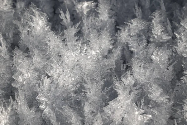 Makroaufnahme Faszinierender Eiskristalle — Stockfoto