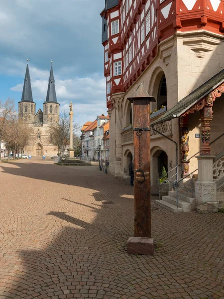 Duderstädter Rathaus Und Basilika Cyriakus Duderstadt — Stockfoto