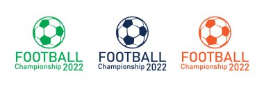 Futbol Şampiyonası 2022 ikonu. Modern vektör tasarım şablonu