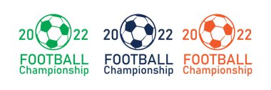 Futbol Şampiyonası 2022 ikonu. Modern vektör tasarım şablonu
