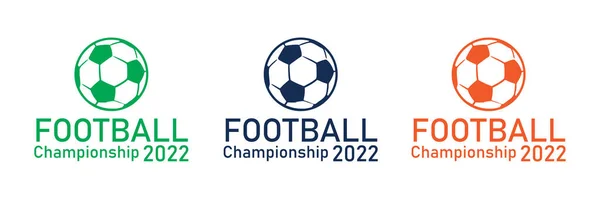 2022年足球锦标赛图标 现代矢量设计模板 图库插图