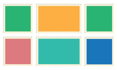Colored Frames vector set. Modern vector icon frames of beautiful colors