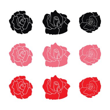 Flowers set icon design illustration. Modern vector template
