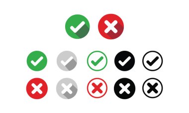 Kene ve çapraz vektör ayarlandı. Modern vektör simgesi dizayn şablonu