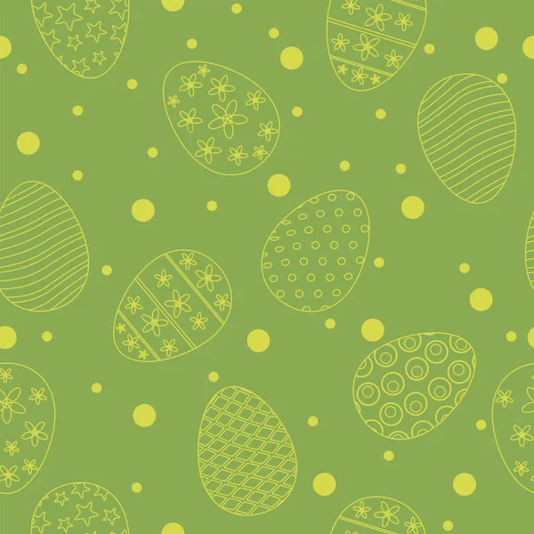 stock vector Vector Happy Easter seamless pattern eggs festive background. Wallpaper with ornamental eggs, gift fabric wrapping paper, prints illustration