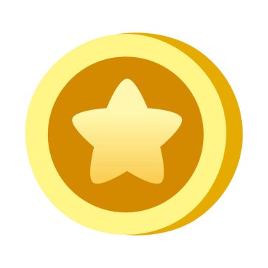 Icon Star Slot Machine shape. Gambling symbol, object. Vector illustration isolated