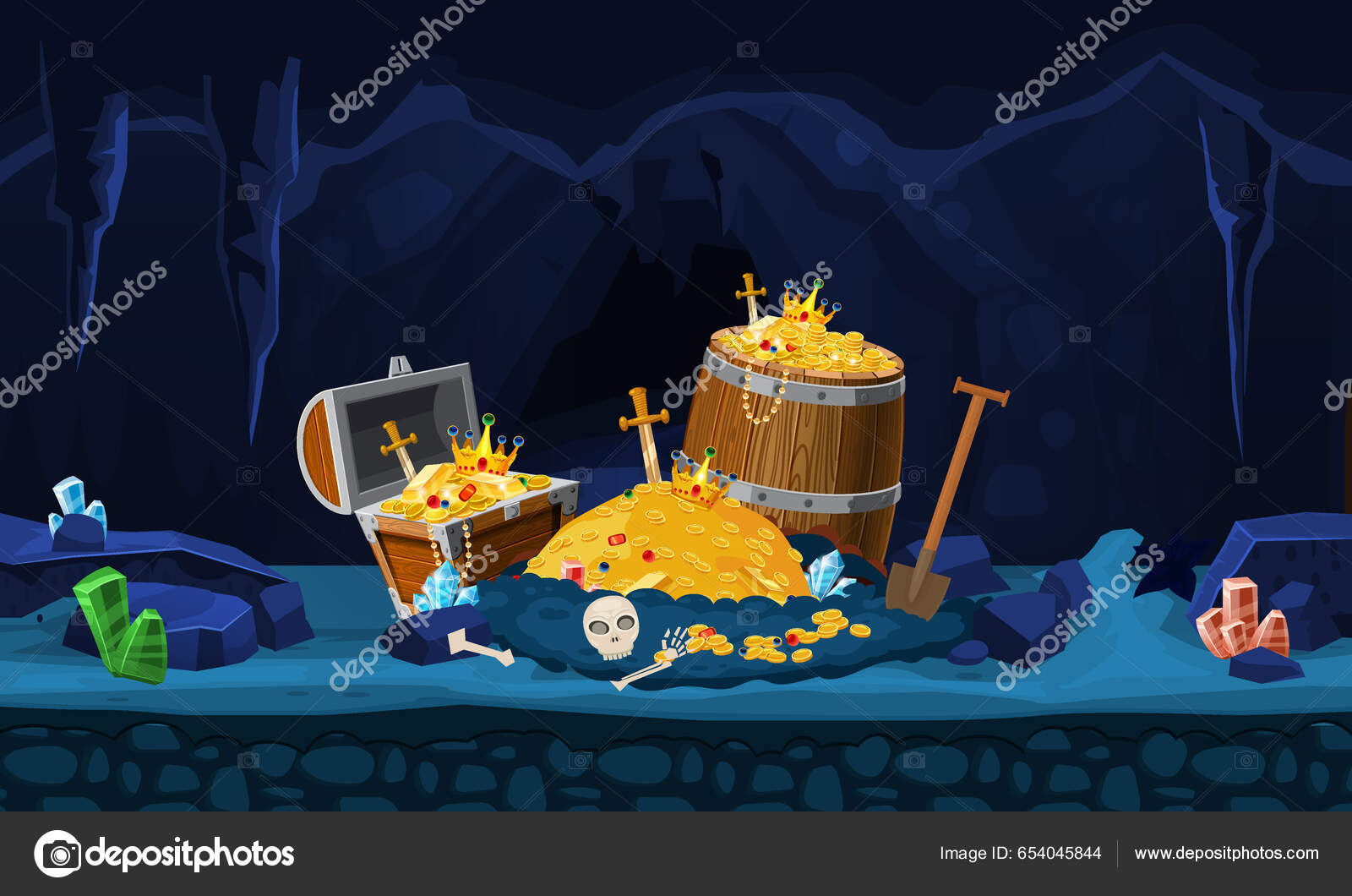 漫画の金貨との大きな古い袋。現金賞金ベクトル概念。黄金のコイン、金のイラスト、白地 isolared バッグします。 ストックベクター  ©ValeriHadeev 204548104, image size:1600x1060