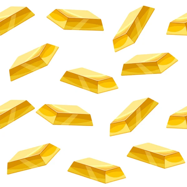 Złoty Pasek Bezszwowy Wzór Biliony Złotych Skarbów Luksusowe Bogate Ilustracja — Wektor stockowy