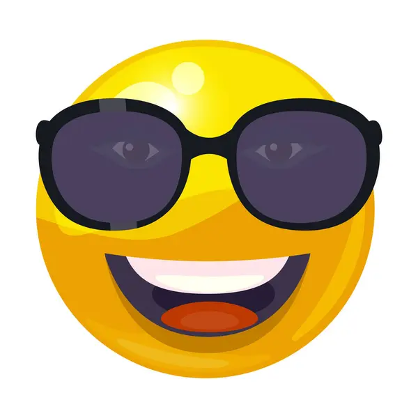 Sol Óculos Sol Personagem Smiley Desenho Animado Ícone Ilustração Vetorial Gráficos De Vetores