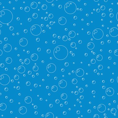 Su kabarcığı kusursuz desen. Arkaplan, vektör çizimi izole edildi