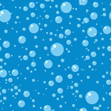 Su kabarcığı kusursuz desen. Arkaplan, vektör çizimi izole edildi