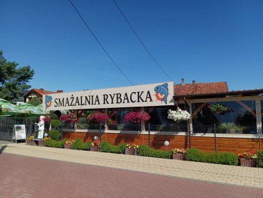Kty Rybackie, Mierzeja Wilana, Polonya, 17 Temmuz 2022 Restoranı 