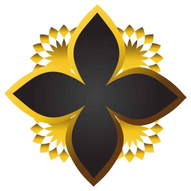 Beyaz arka planda lüks altın süs