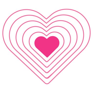 Romantik kalp aşk süsü tasarımı