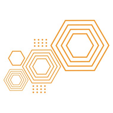 modern geometric hexagonal shape design