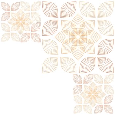 Beautiful flower frame, flower decorative ornament. element for design.