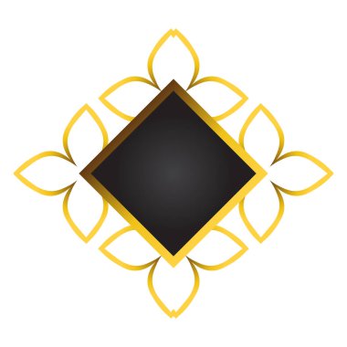 golden floral ornament illustration design element