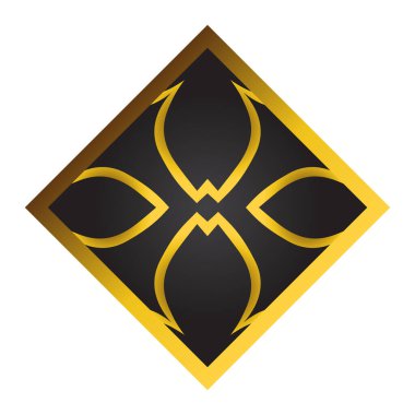 golden floral ornament illustration design element