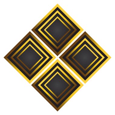 golden floral ornament illustration design element