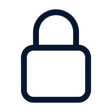 beyaz arkaplanda izole edilmiş asma kilit simgesi